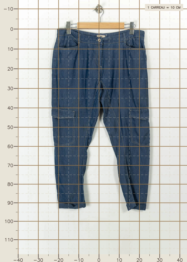 Pantalon Cargo Bleu - Taille XL/42 de la marque Indies | PARAD113743 - Vendu par Paradigme - Image 4