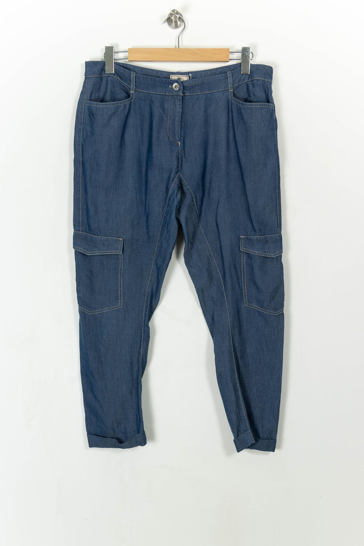 Pantalon Cargo Bleu - Taille XL/42 de la marque Indies | PARAD113743 - Vendu par Paradigme - Image 2