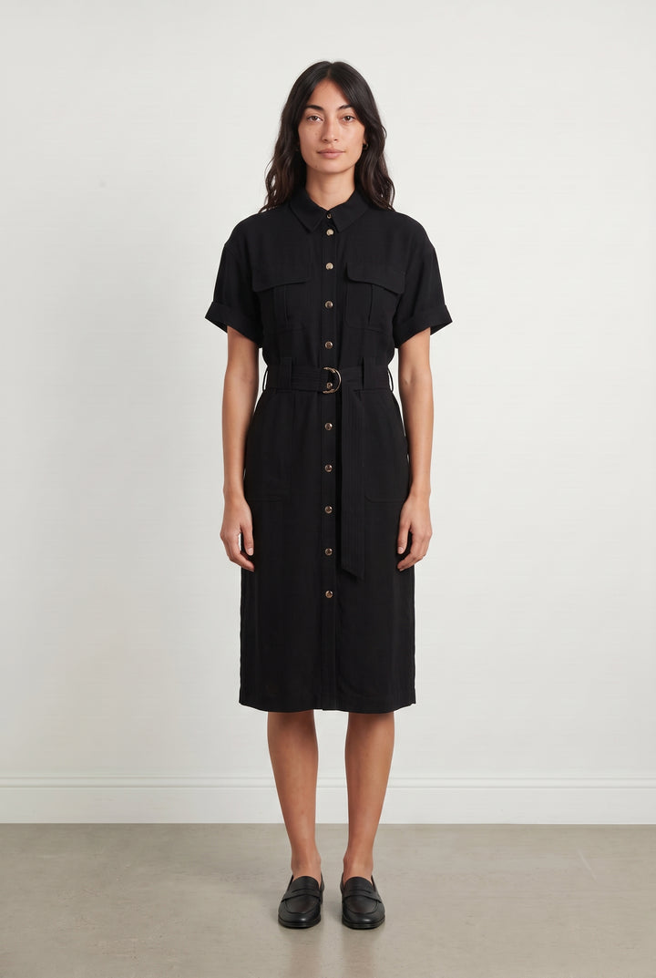 Robe Chemise Noire - Taille S/36 de la marque ZAPA | PARAD113744 - Vendu par Paradigme - Image 1