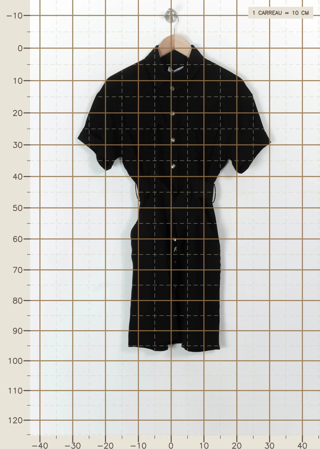 Robe Chemise Noire - Taille S/36 de la marque ZAPA | PARAD113744 - Vendu par Paradigme - Image 4