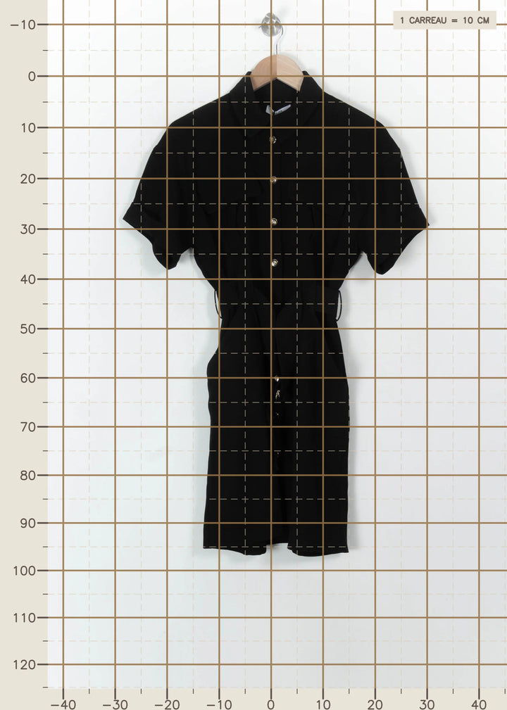 Robe Chemise Noire - Taille S/36 de la marque ZAPA | PARAD113744 - Vendu par Paradigme - Image 4