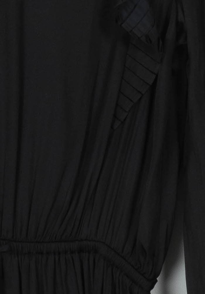 Robe Plissée Noire - Taille L/40 de la marque The Kooples | PARAD113747 - Vendu par Paradigme - Image 3