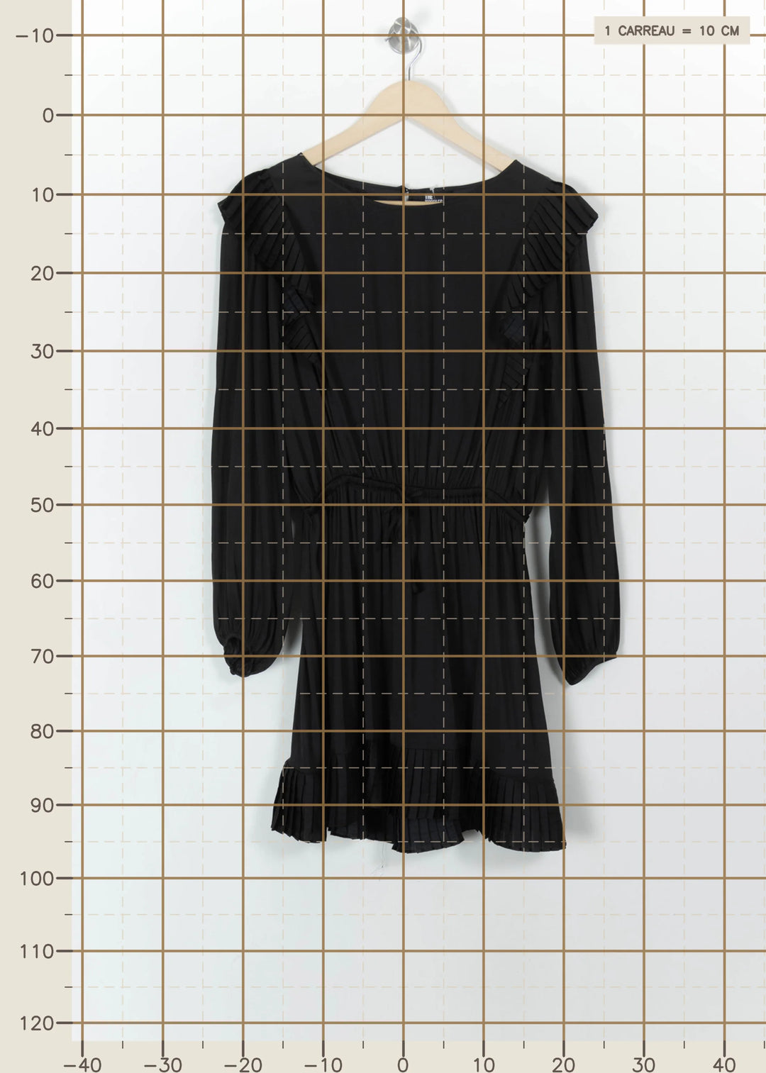 Robe Plissée Noire - Taille L/40 de la marque The Kooples | PARAD113747 - Vendu par Paradigme - Image 4