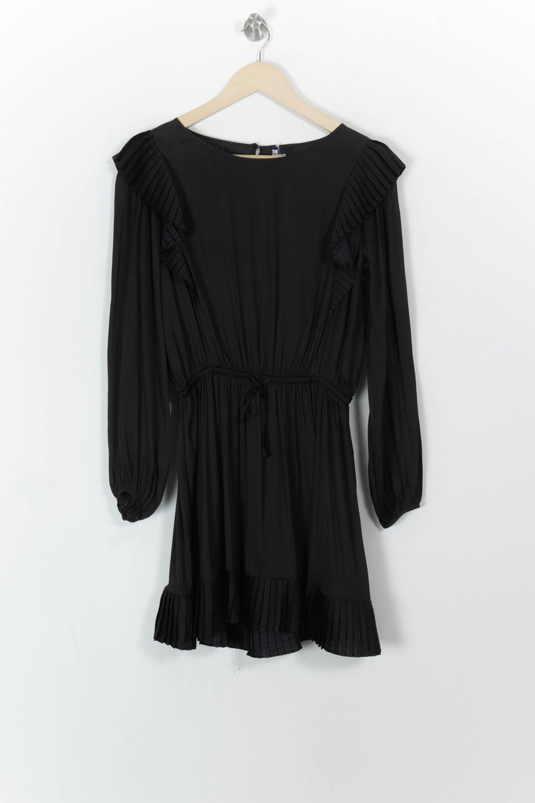 Robe Plissée Noire - Taille L/40 de la marque The Kooples | PARAD113747 - Vendu par Paradigme - Image 2