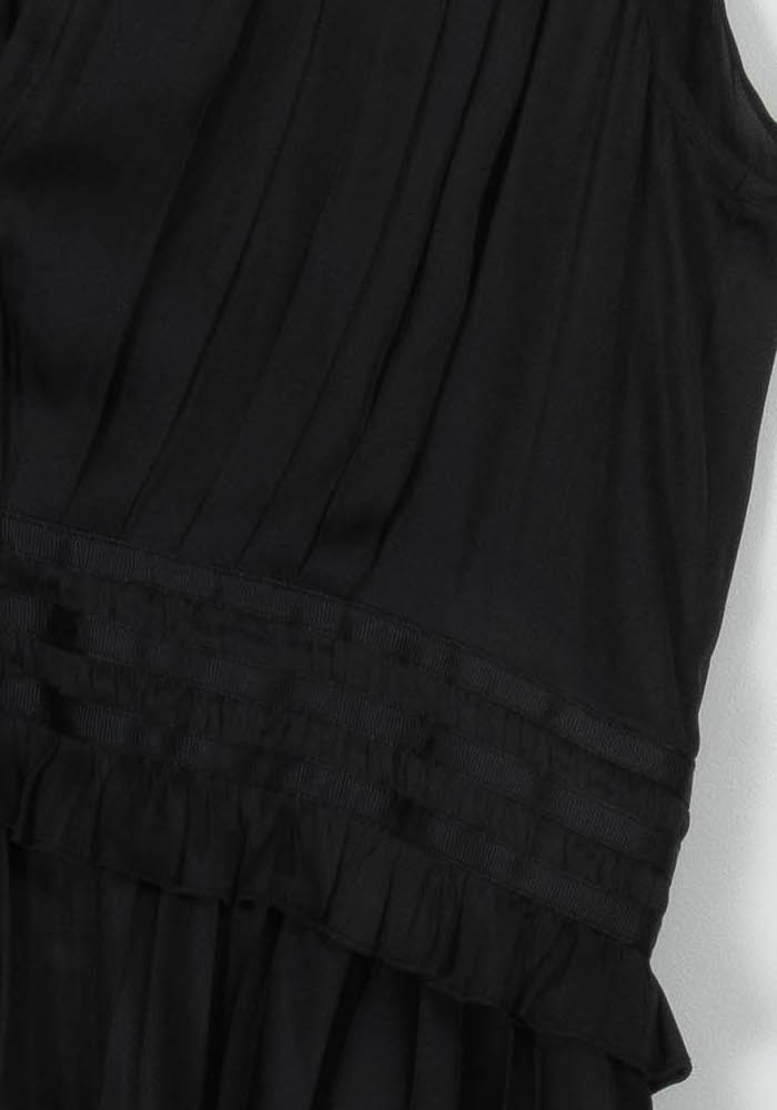 Robe Plissée Noire - Taille L/40 de la marque The Kooples | PARAD113748 - Vendu par Paradigme - Image 3
