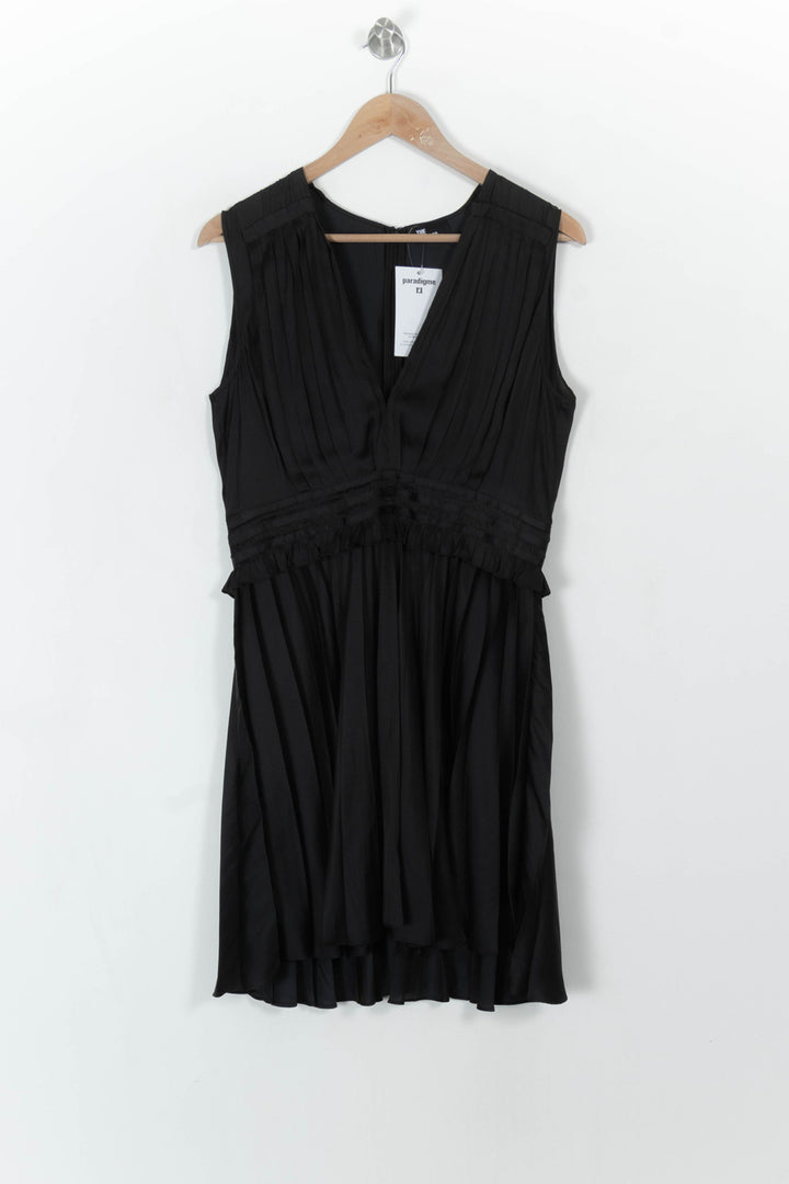 Robe Plissée Noire - Taille L/40 de la marque The Kooples | PARAD113748 - Vendu par Paradigme - Image 2