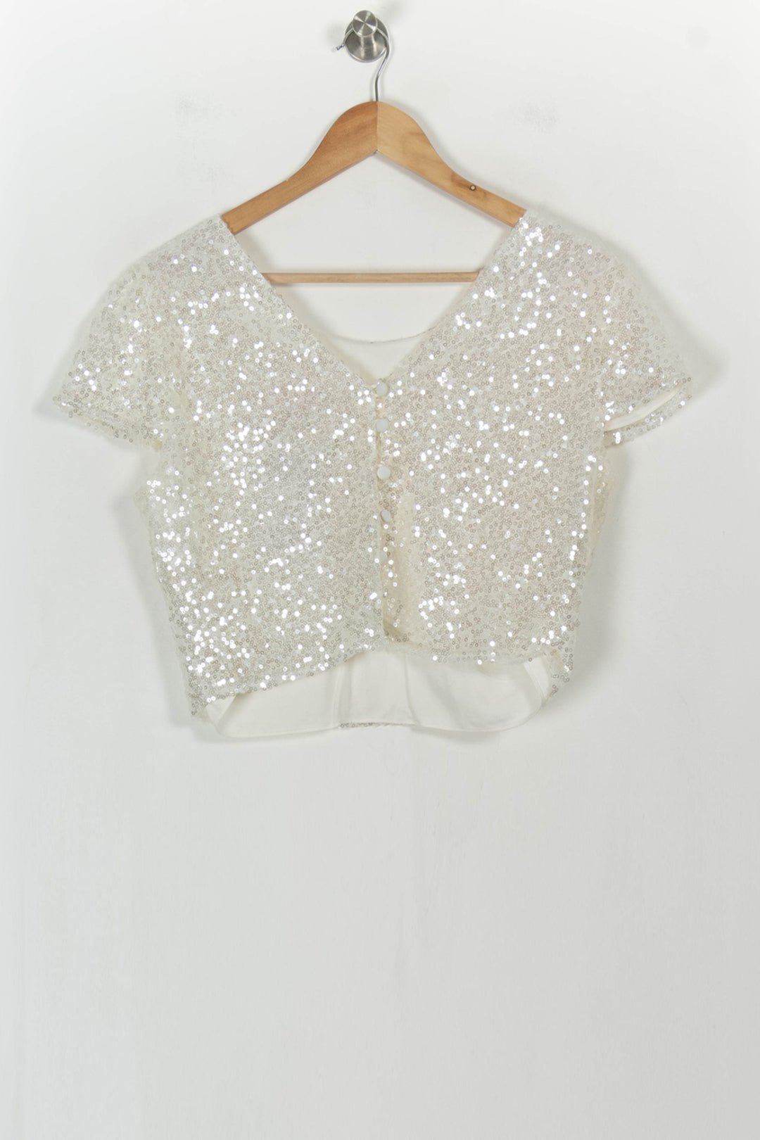 Top Pailleté Blanc - Taille XXL/44 de la marque Maison Lemoine | PARAD113752 - Vendu par Paradigme - Image 5