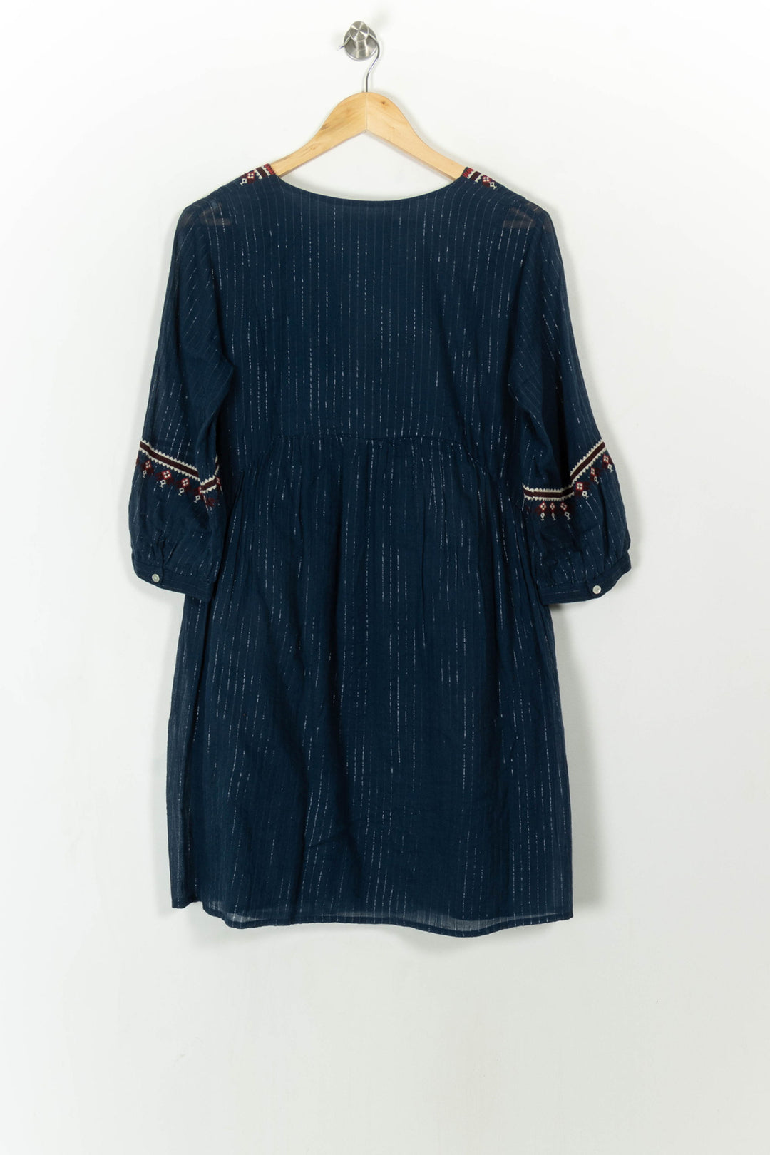 Robe brodée bleue et rouge - Taille S/36 de la marque ba&amp;sh | PARAD113753 - Vendu par Paradigme - Image 5
