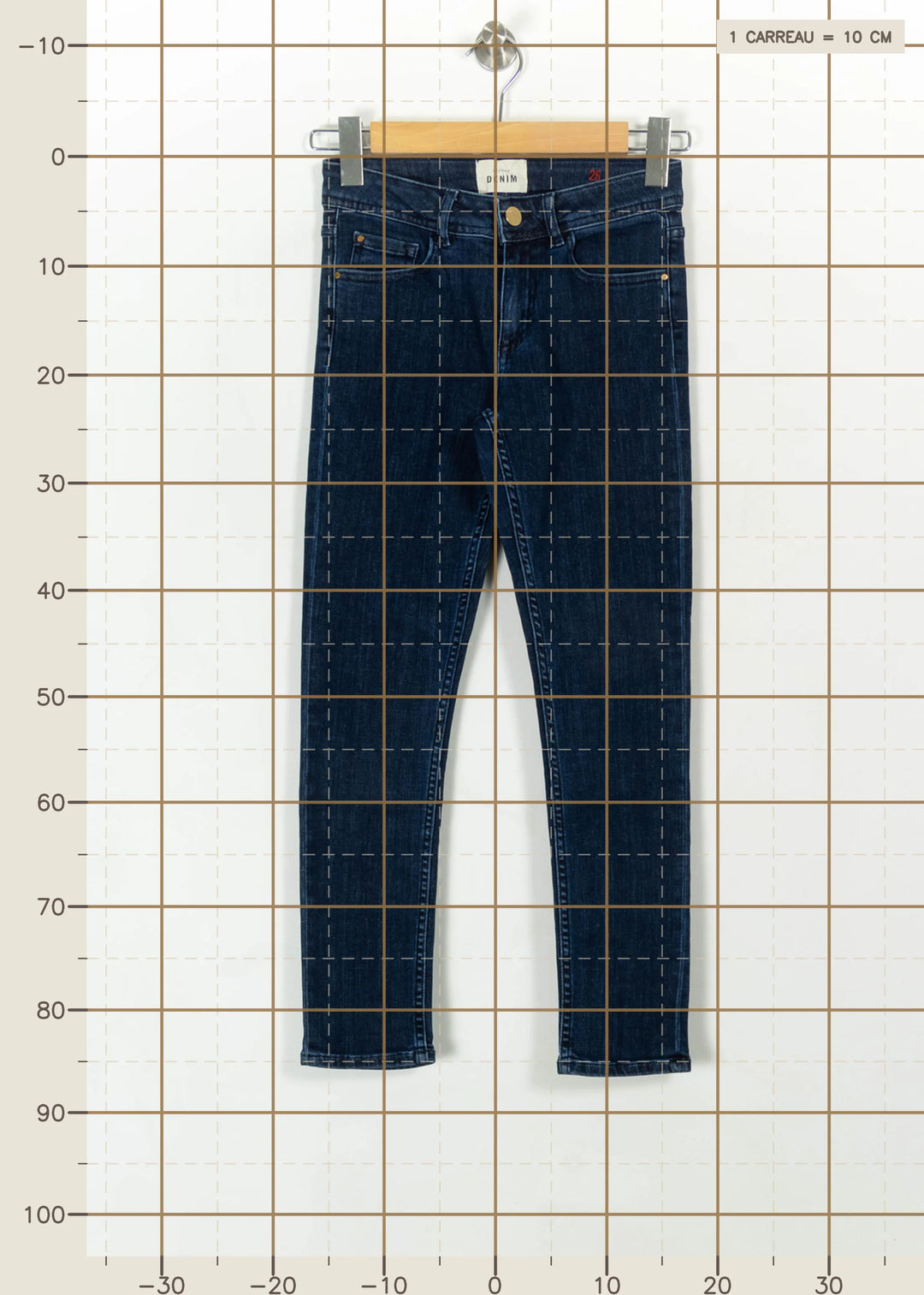 Jean Slim Bleu - Taille XXS/32 de la marque Sézane | PARAD113758 - Vendu par Paradigme - Image 4