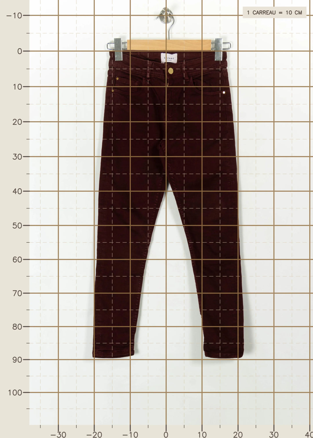 Jean Bordeaux - Taille XS/34 de la marque Sézane | PARAD113759 - Vendu par Paradigme - Image 4