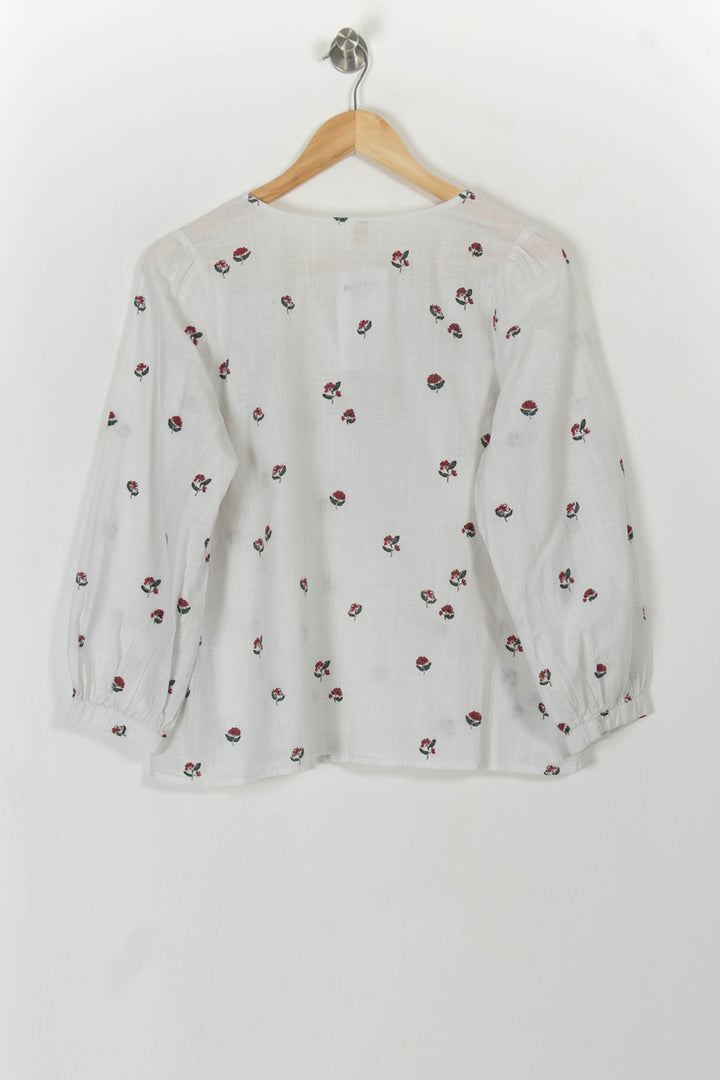 Blouse Blanche et Rouge - Taille S/36 de la marque Des petits hauts | PARAD113766 - Vendu par Paradigme - Image 5