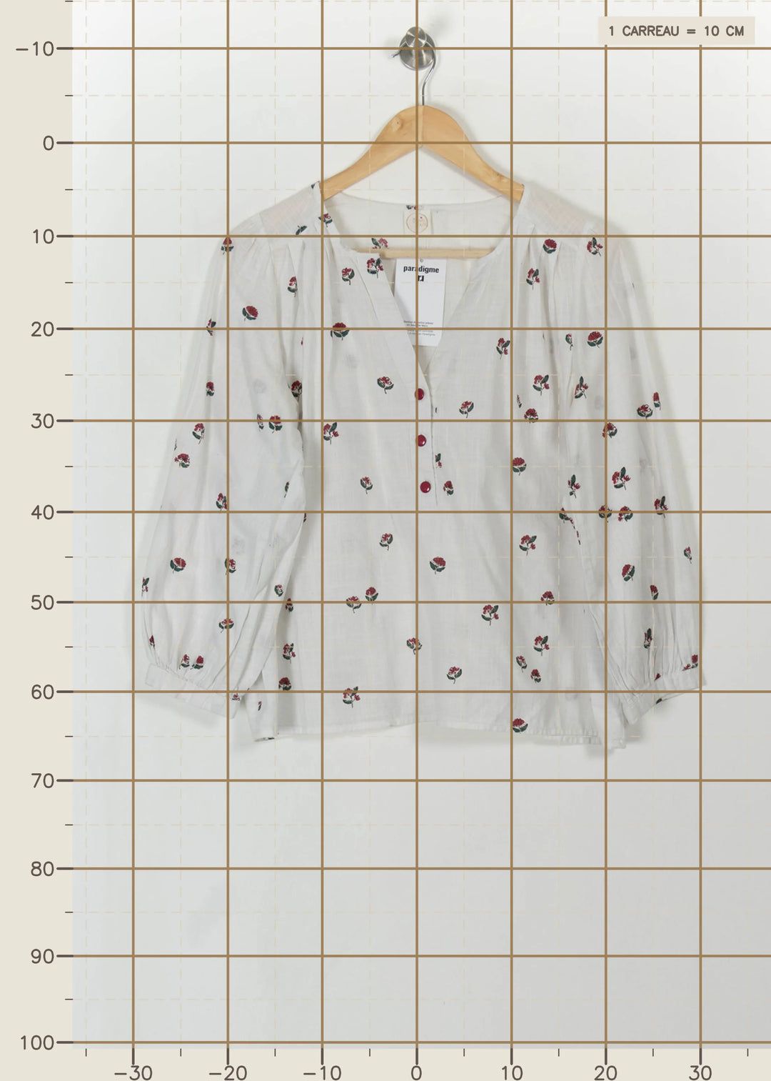 Blouse Blanche et Rouge - Taille S/36 de la marque Des petits hauts | PARAD113766 - Vendu par Paradigme - Image 4