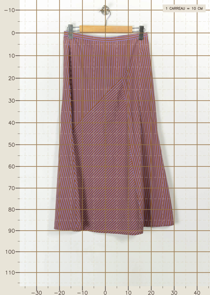 Jupe Longue Violette et Rouge - Taille L/40 de la marque Sessùn | PARAD113769 - Vendu par Paradigme - Image 4
