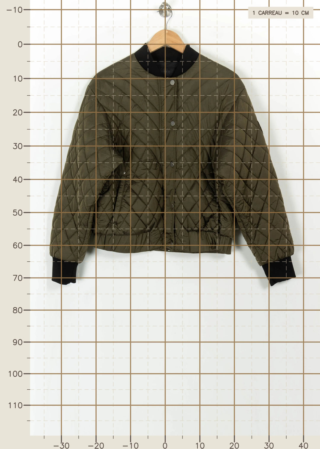 Blouson Matelassé Vert - Taille L/40 de la marque IKKS | PARAD113771 - Vendu par Paradigme - Image 4