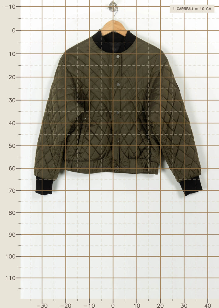 Blouson Matelassé Vert - Taille L/40 de la marque IKKS | PARAD113771 - Vendu par Paradigme - Image 4
