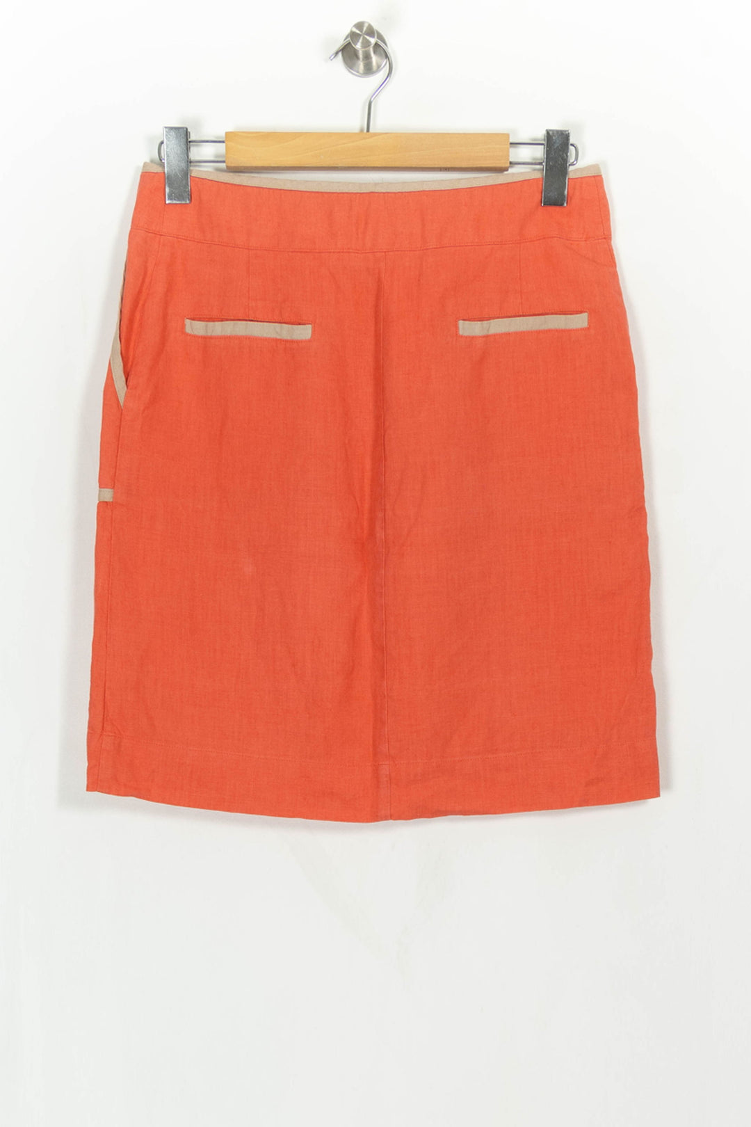 Jupe Droite Orange et Beige - Taille M/38 de la marque Caroll | PARAD113773 - Vendu par Paradigme - Image 5