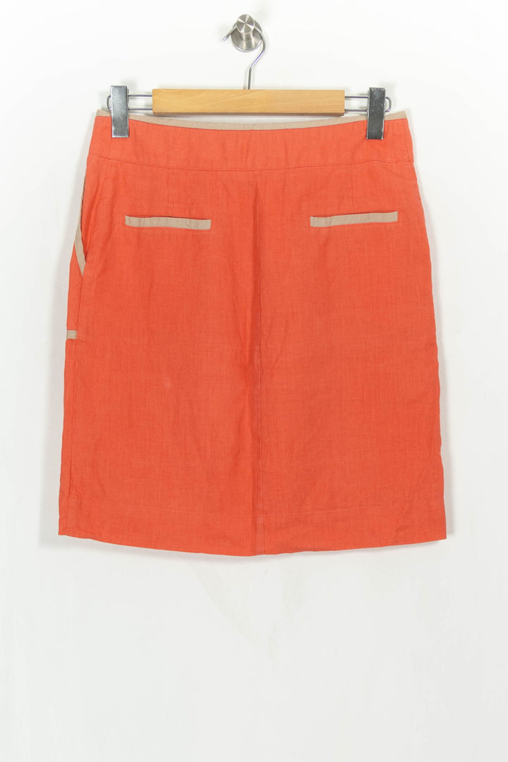 Jupe Droite Orange et Beige - Taille M/38 de la marque Caroll | PARAD113773 - Vendu par Paradigme - Image 5