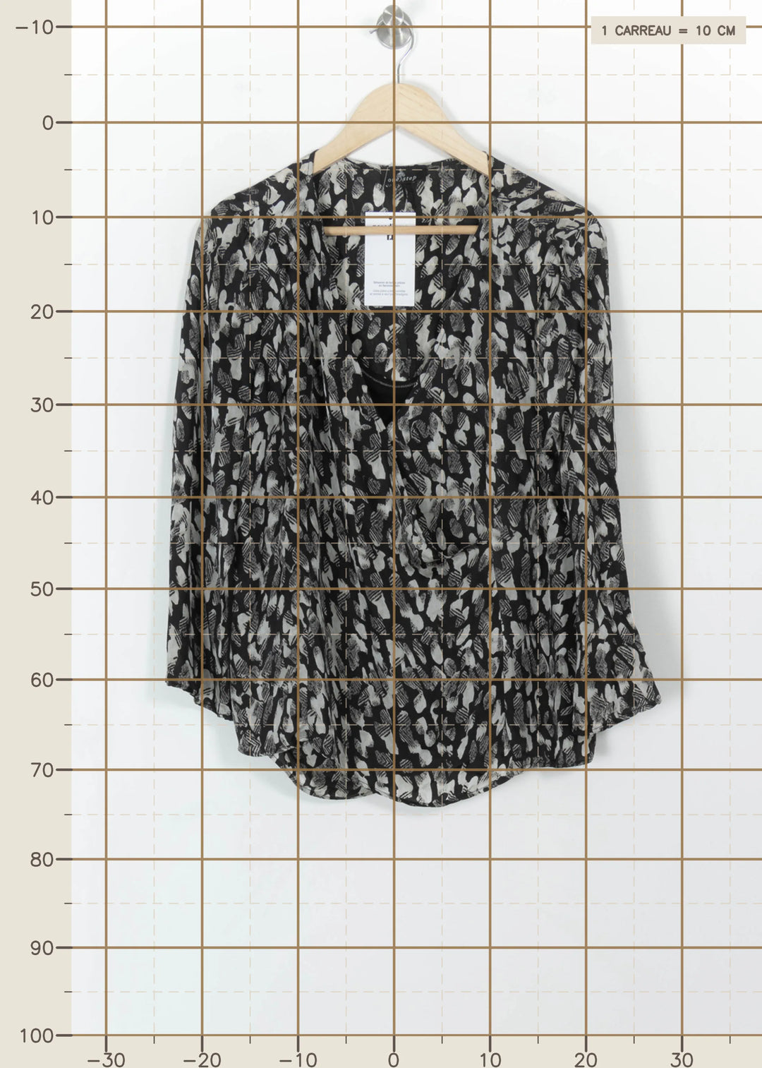 Blouse Noire et Blanche - Taille XL/42 de la marque One Step | PARAD113774 - Vendu par Paradigme - Image 4