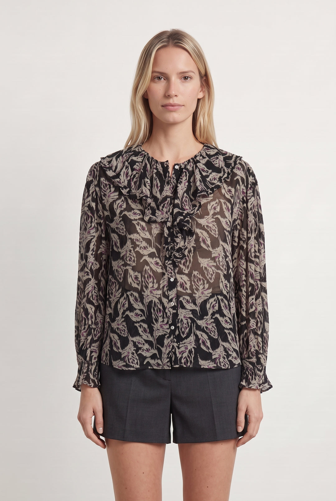 Blouse Noire et Beige - Taille S/36 de la marque ba&sh | PARAD113775 - Vendu par Paradigme - Image 1