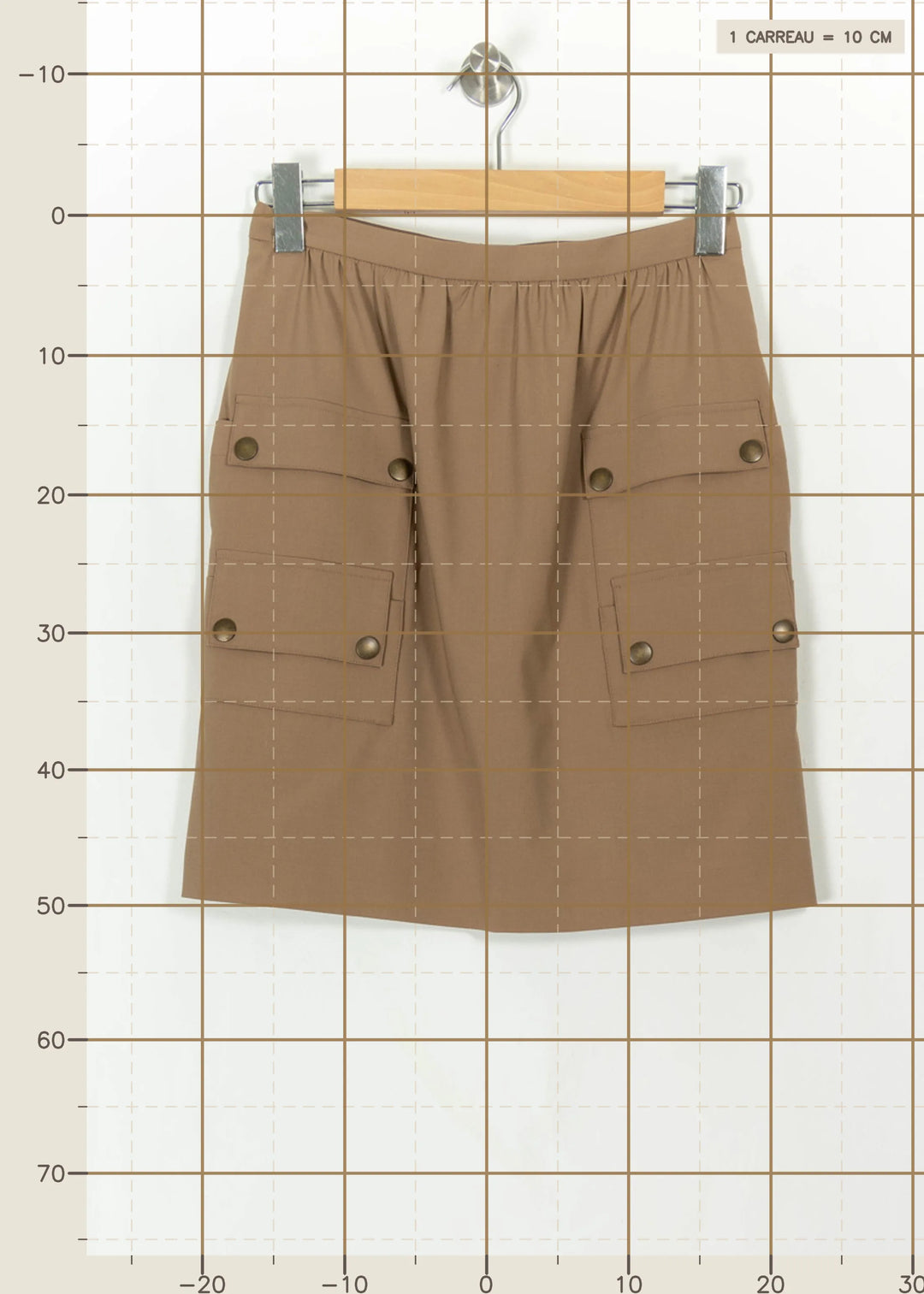 Jupe Cargo Marron - Taille S/36 de la marque Max Mara | PARAD113777 - Vendu par Paradigme - Image 4