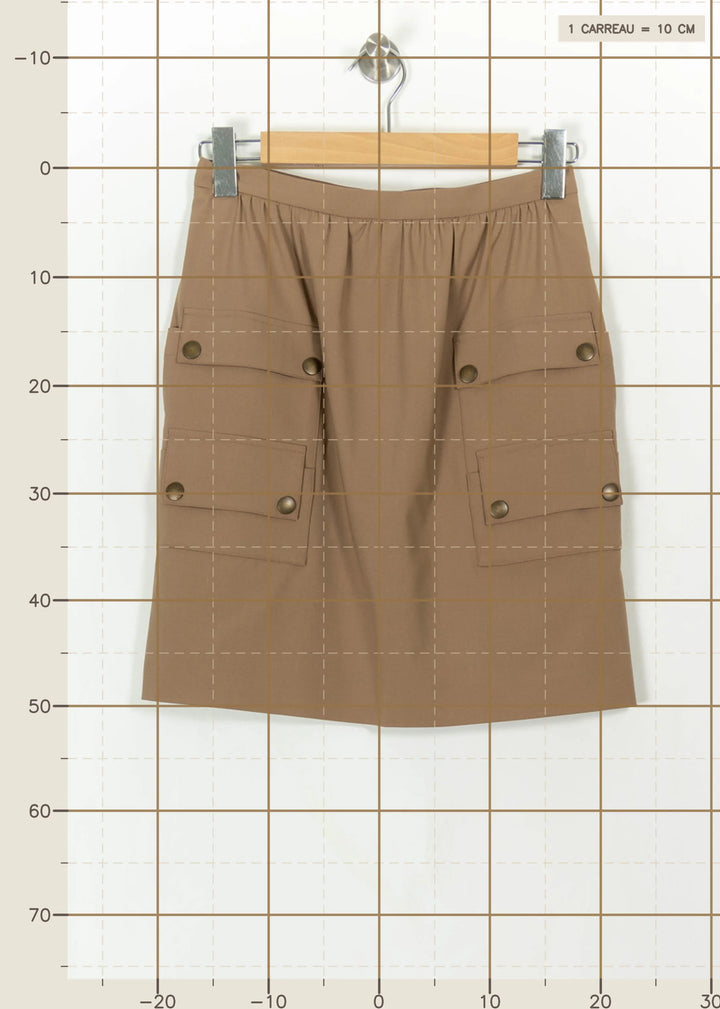 Jupe Cargo Marron - Taille S/36 de la marque Max Mara | PARAD113777 - Vendu par Paradigme - Image 4