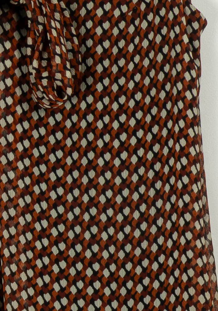 Robe Sans Manches Marron et Bleu - Taille M/38 de la marque La Fée Maraboutée | PARAD113781 - Vendu par Paradigme - Image 3