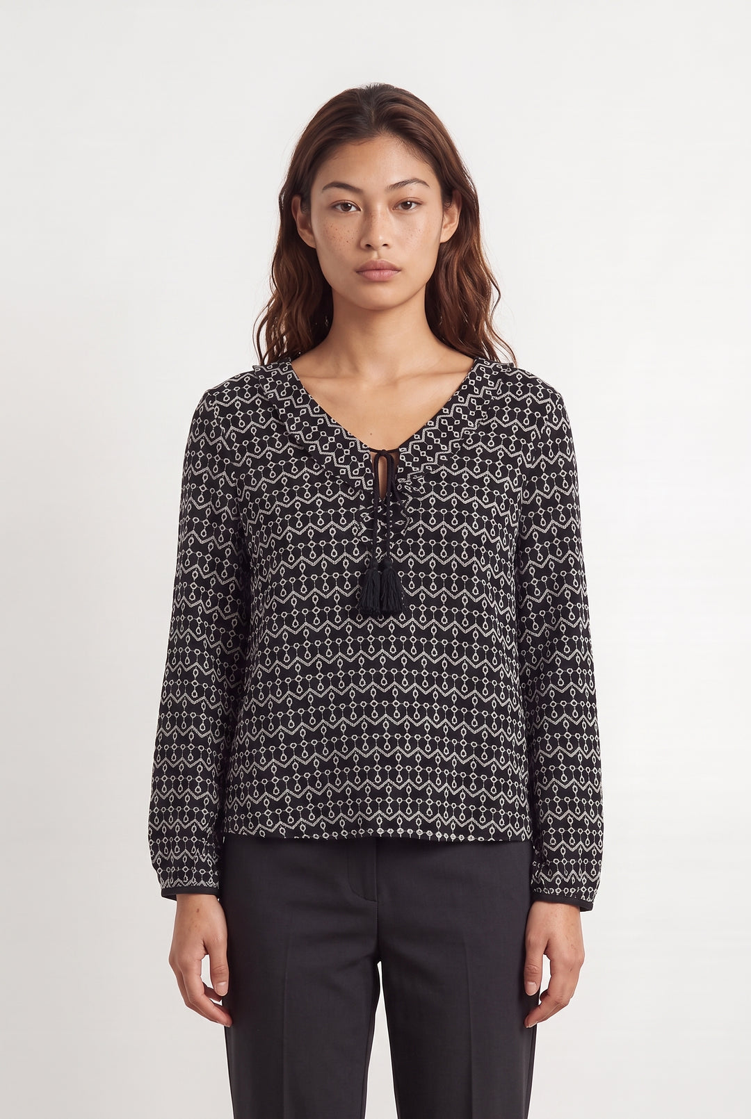 Blouse Noire et Blanche - Taille M/38 de la marque I.Code | PARAD113782 - Vendu par Paradigme - Image 1