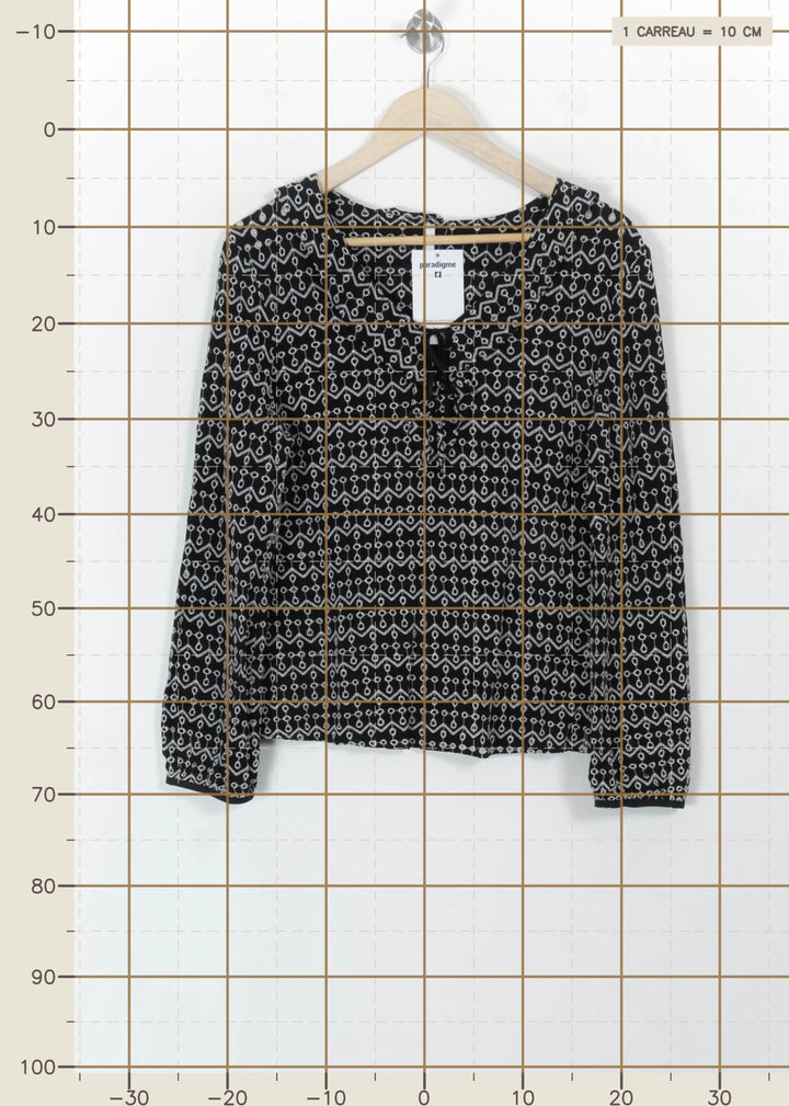 Blouse Noire et Blanche - Taille M/38 de la marque I.Code | PARAD113782 - Vendu par Paradigme - Image 4