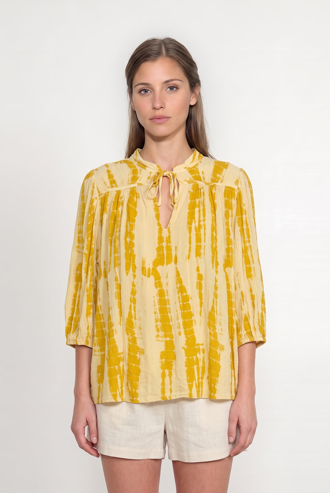 Blouse Jaune et Beige - Taille M/38 de la marque ba&amp;sh | PARAD113787 - Vendu par Paradigme - Image 1