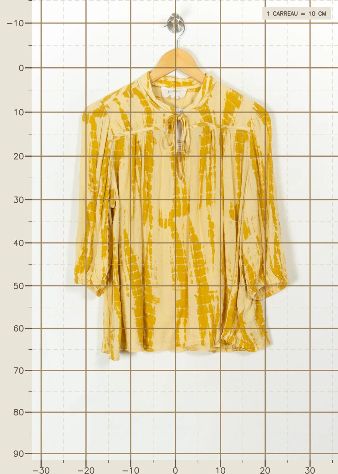 Blouse Jaune et Beige - Taille M/38 de la marque ba&amp;sh | PARAD113787 - Vendu par Paradigme - Image 4