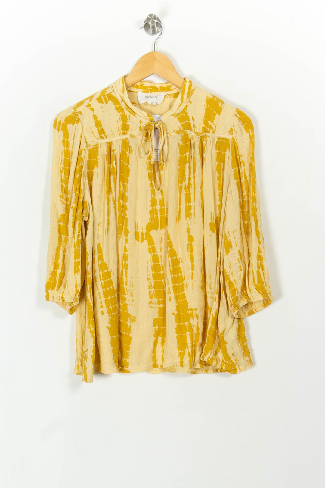 Blouse Jaune et Beige - Taille M/38 de la marque ba&amp;sh | PARAD113787 - Vendu par Paradigme - Image 2