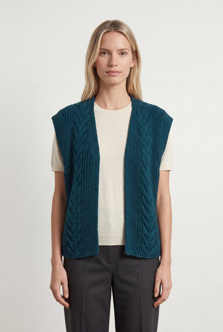 Gilet Bleu - Taille S/36 de la marque La Fée Maraboutée | PARAD113788 - Vendu par Paradigme - Image 1