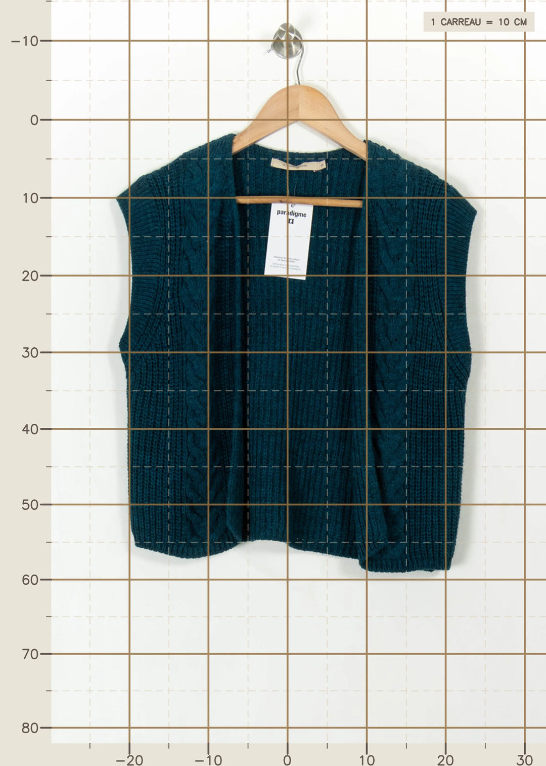 Gilet Bleu - Taille S/36 de la marque La Fée Maraboutée | PARAD113788 - Vendu par Paradigme - Image 4