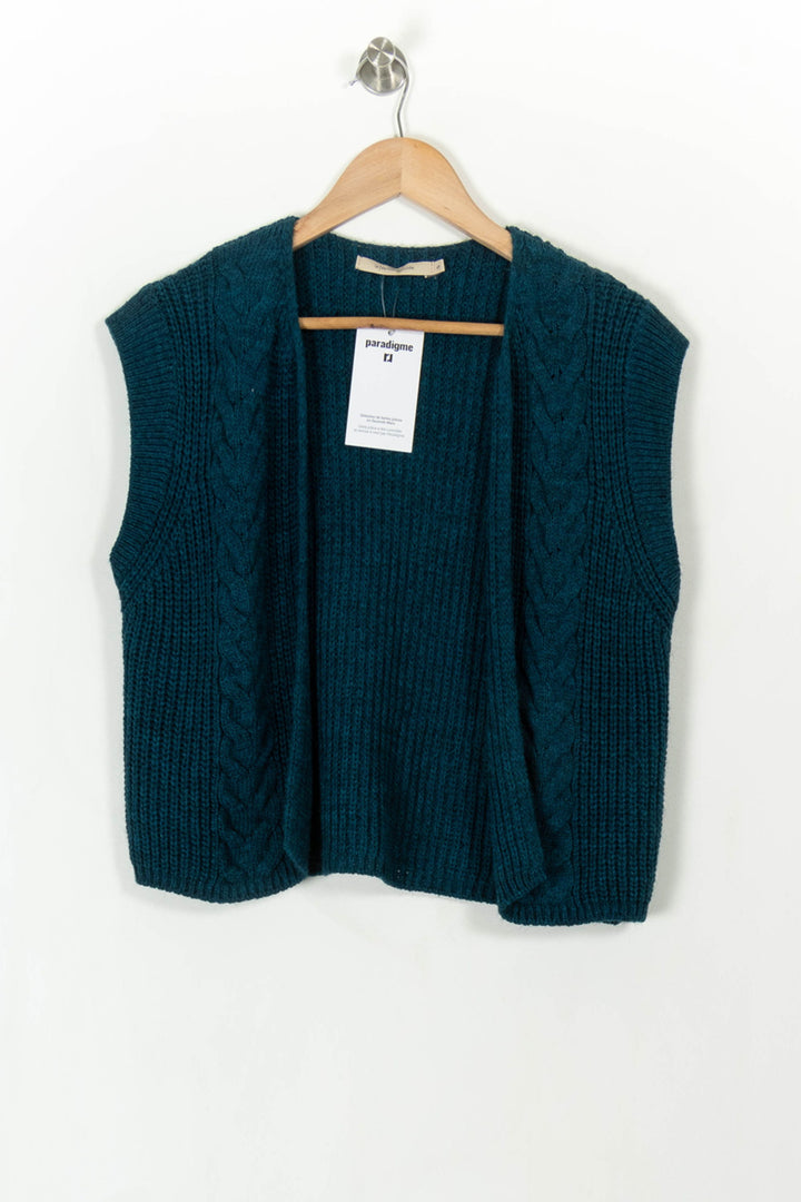 Gilet Bleu - Taille S/36 de la marque La Fée Maraboutée | PARAD113788 - Vendu par Paradigme - Image 2