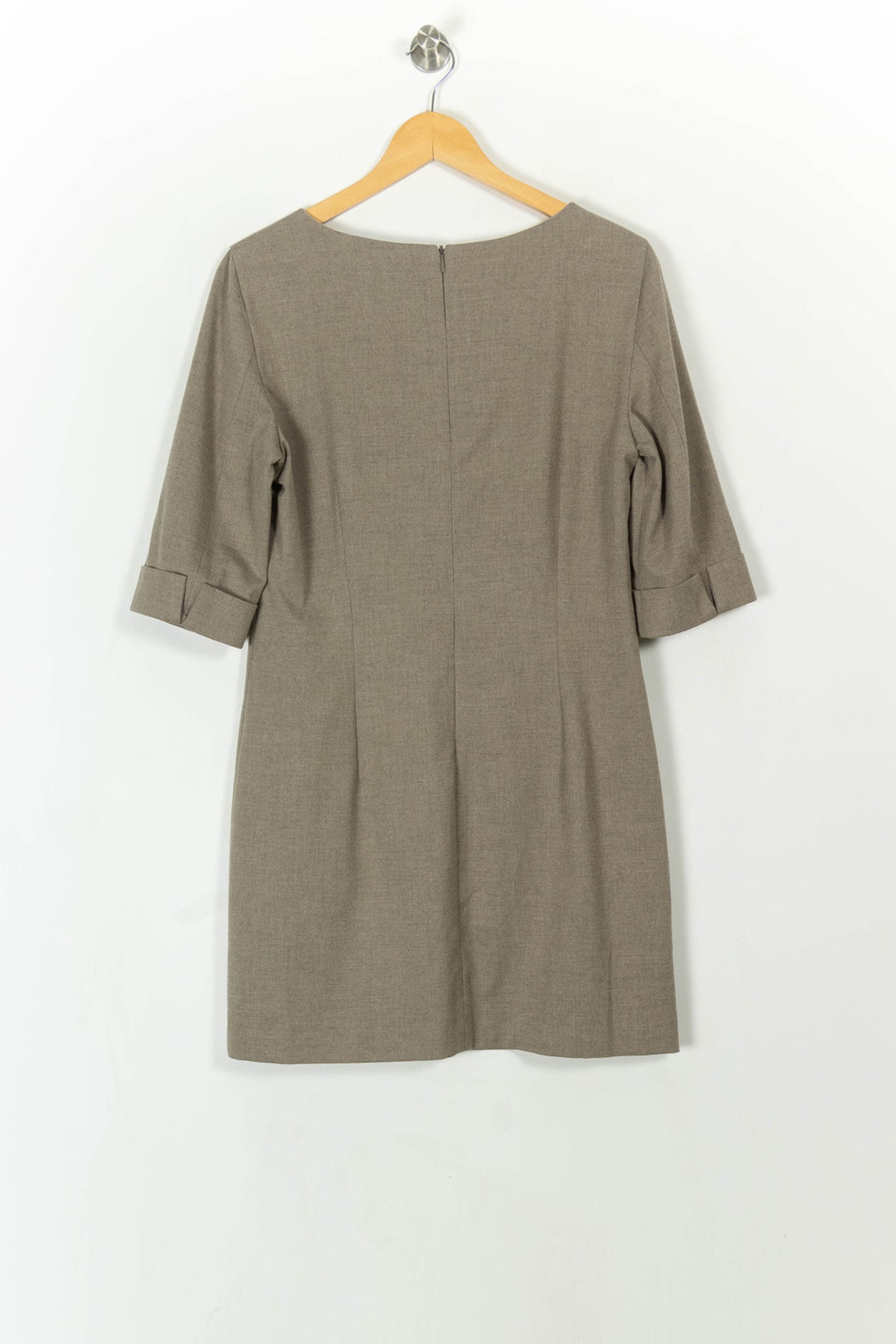 Robe Droite Beige - Taille L/40 de la marque Caroll | PARAD113793 - Vendu par Paradigme - Image 5