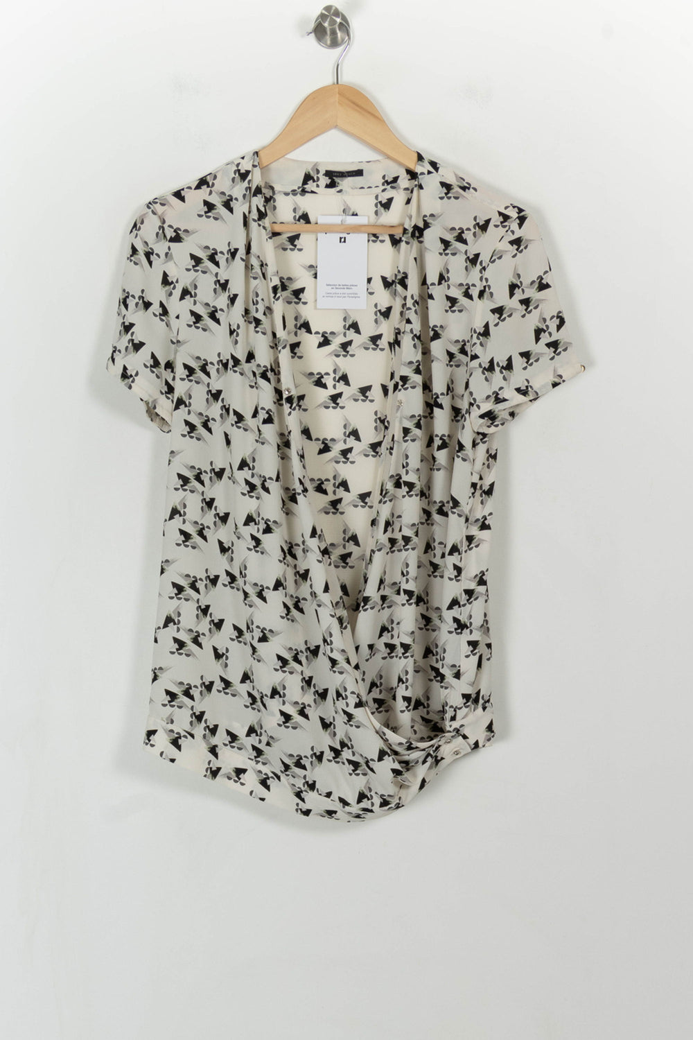 Blouse Beige et Noire - Taille L/40 de la marque IKKS | PARAD113796 - Vendu par Paradigme - Image 2