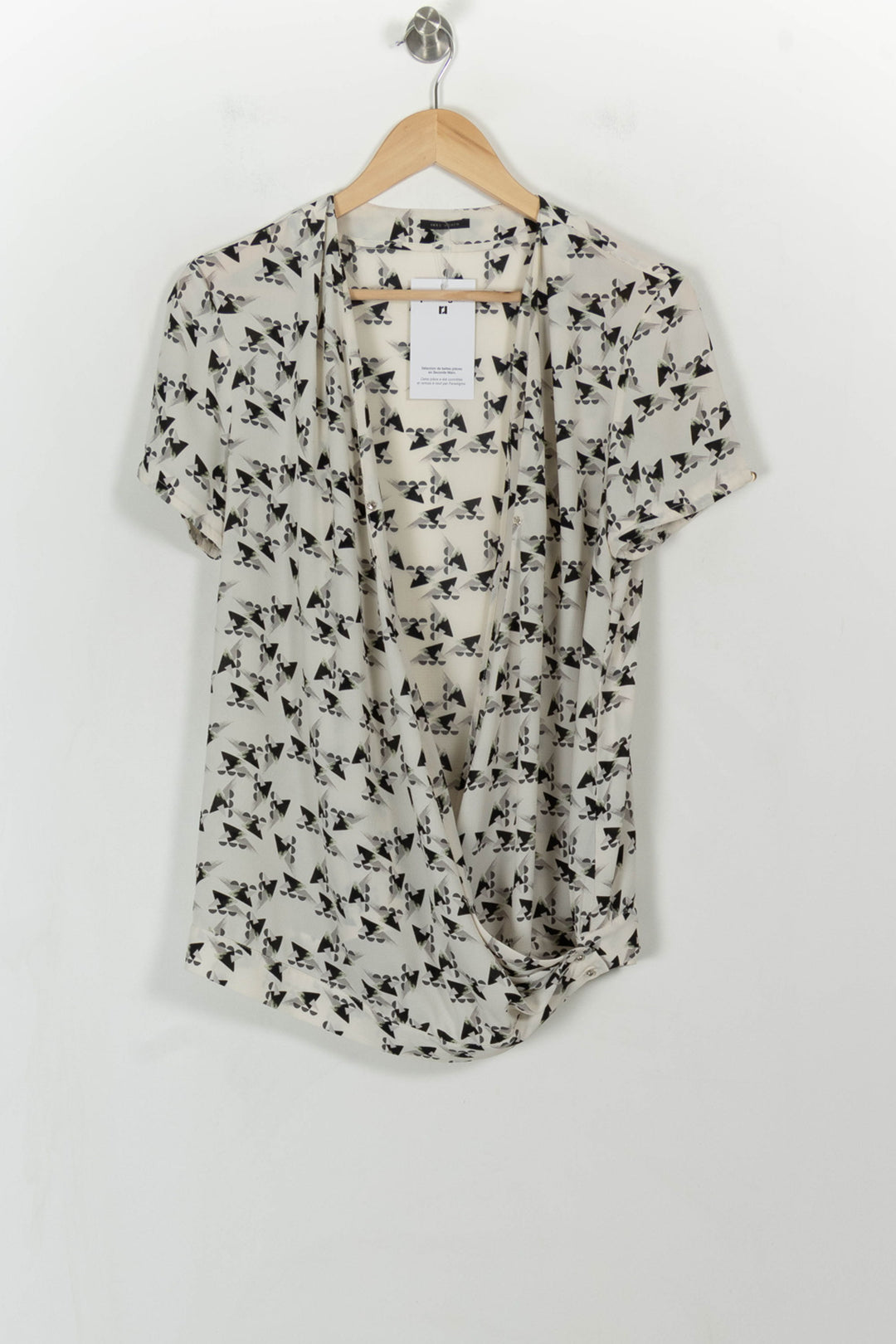 Blouse Beige et Noire - Taille L/40 de la marque IKKS | PARAD113796 - Vendu par Paradigme - Image 2