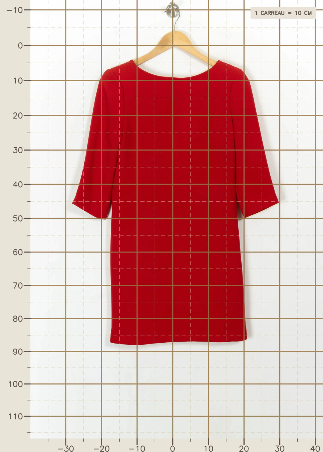 Robe Droite Rouge - Taille S/36 de la marque Claudie Pierlot | PARAD113799 - Vendu par Paradigme - Image 4