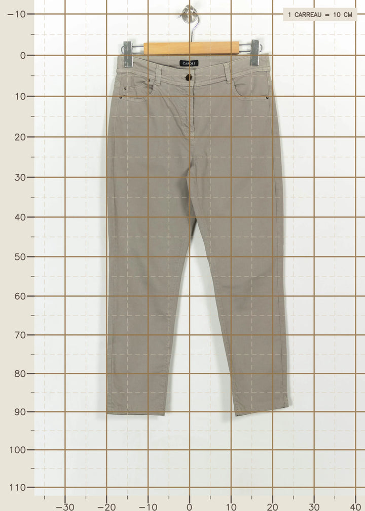 Jean Beige - Taille L/40 de la marque Caroll | PARAD113800 - Vendu par Paradigme - Image 4