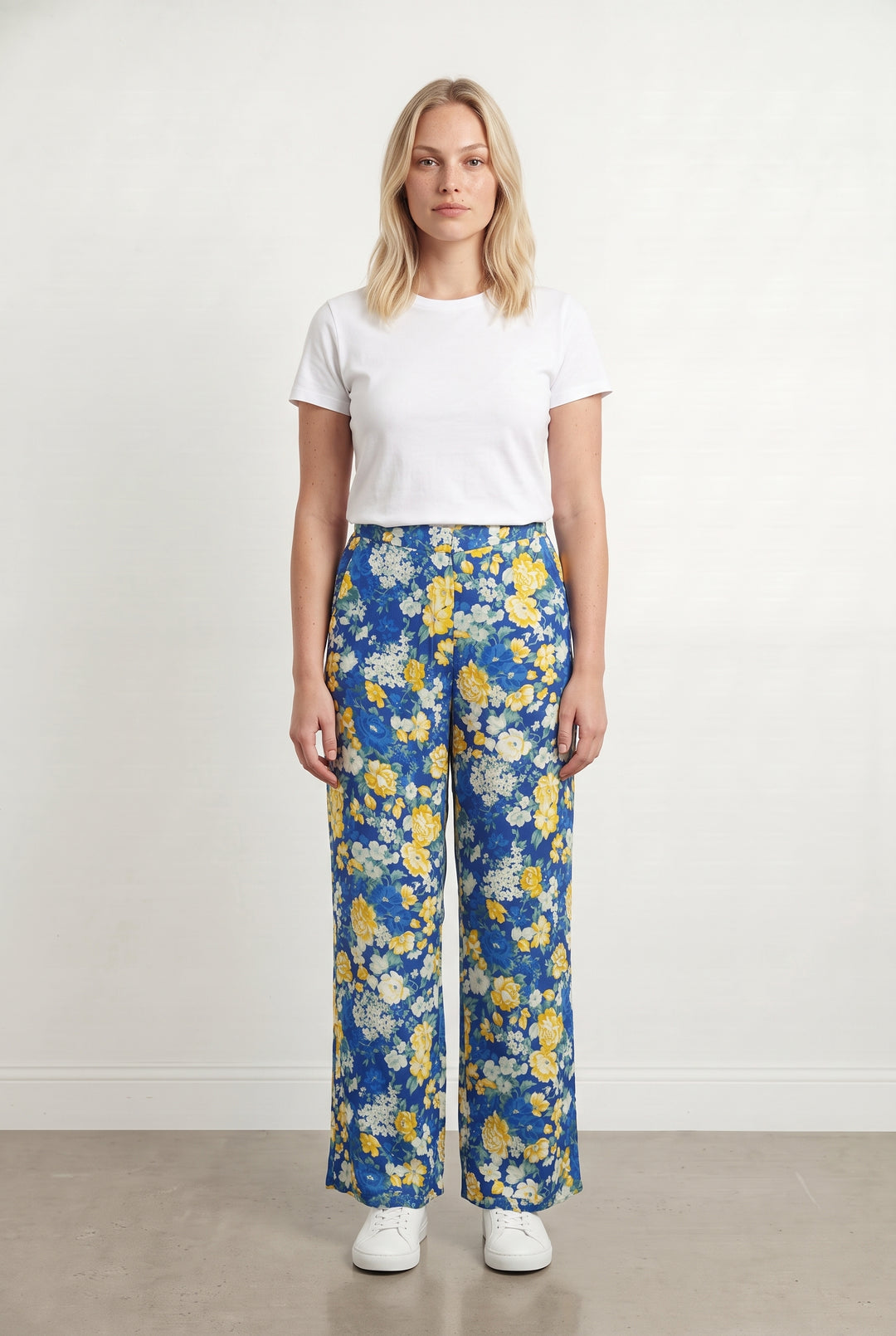 Pantalon Large Bleu et Jaune - Taille L/40 de la marque Claudie Pierlot | PARAD113801 - Vendu par Paradigme - Image 1