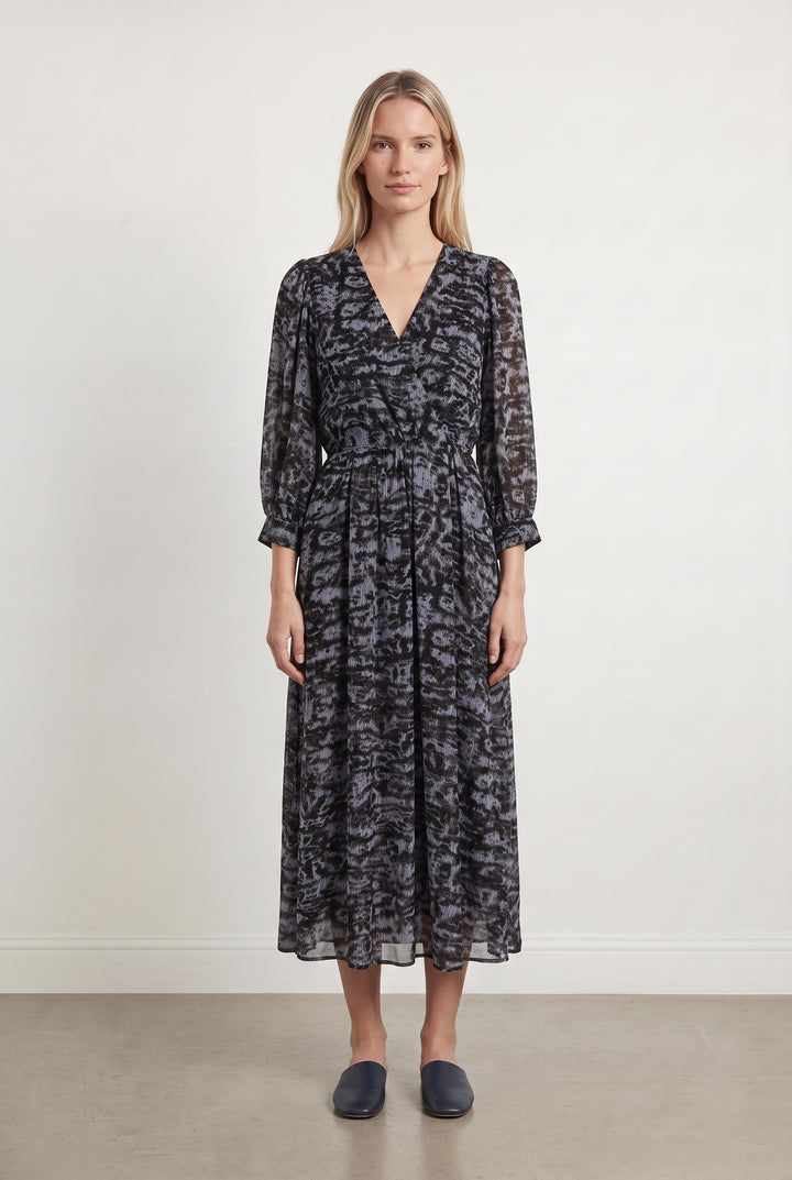 Robe Longue Violette et Noire - Taille M/38 de la marque Kookai | PARAD113803 - Vendu par Paradigme - Image 1