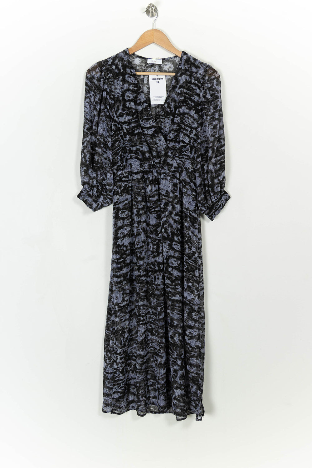 Robe Longue Violette et Noire - Taille M/38 de la marque Kookai | PARAD113803 - Vendu par Paradigme - Image 2