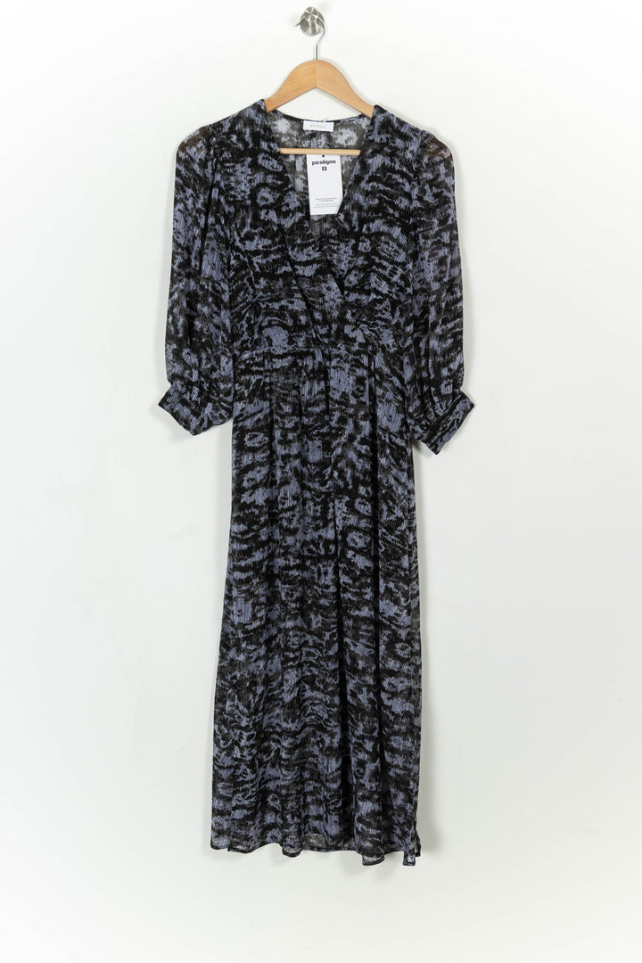 Robe Longue Violette et Noire - Taille M/38 de la marque Kookai | PARAD113803 - Vendu par Paradigme - Image 2