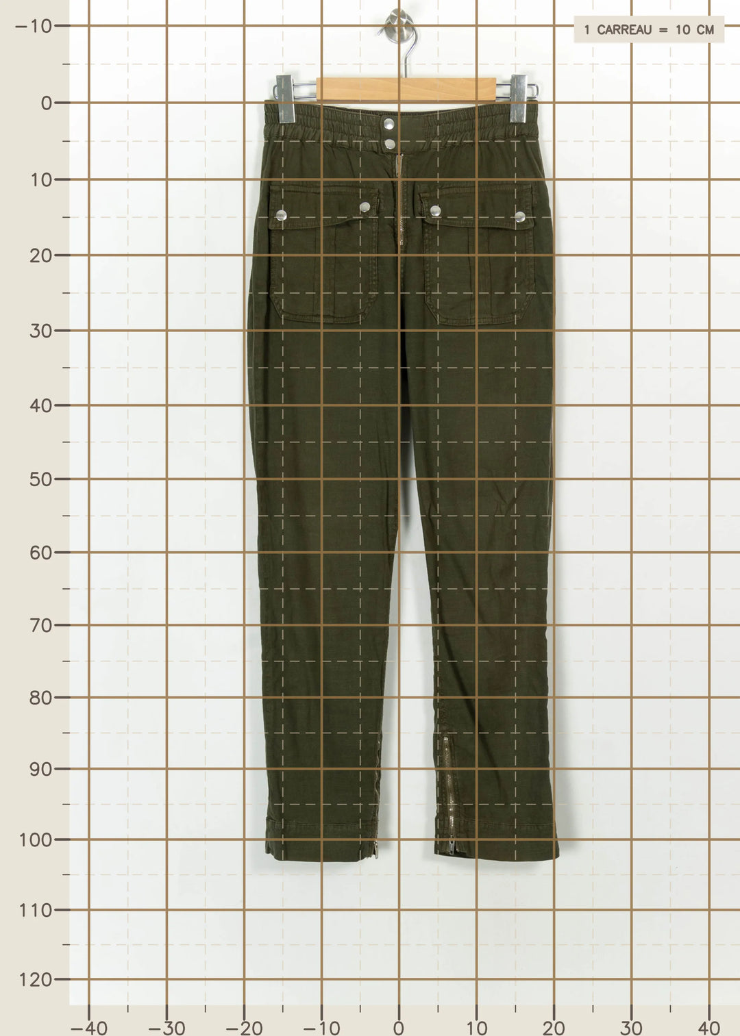 Pantalon Cargo Vert - Taille S/36 de la marque The Kooples | PARAD113805 - Vendu par Paradigme - Image 4