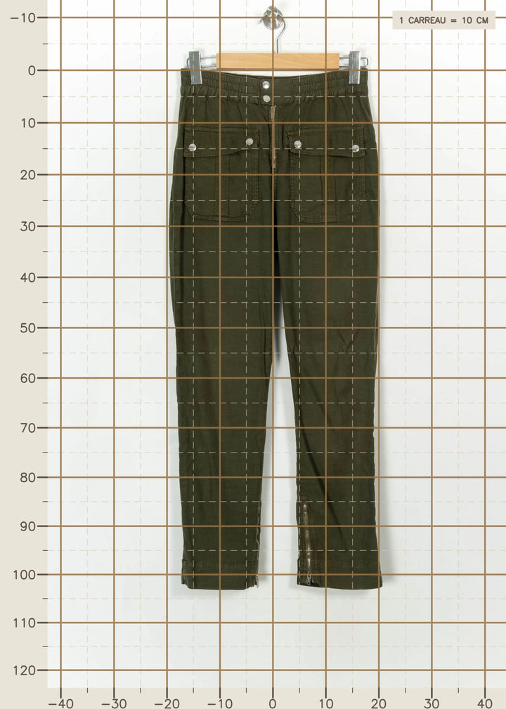 Pantalon Cargo Vert - Taille S/36 de la marque The Kooples | PARAD113805 - Vendu par Paradigme - Image 4