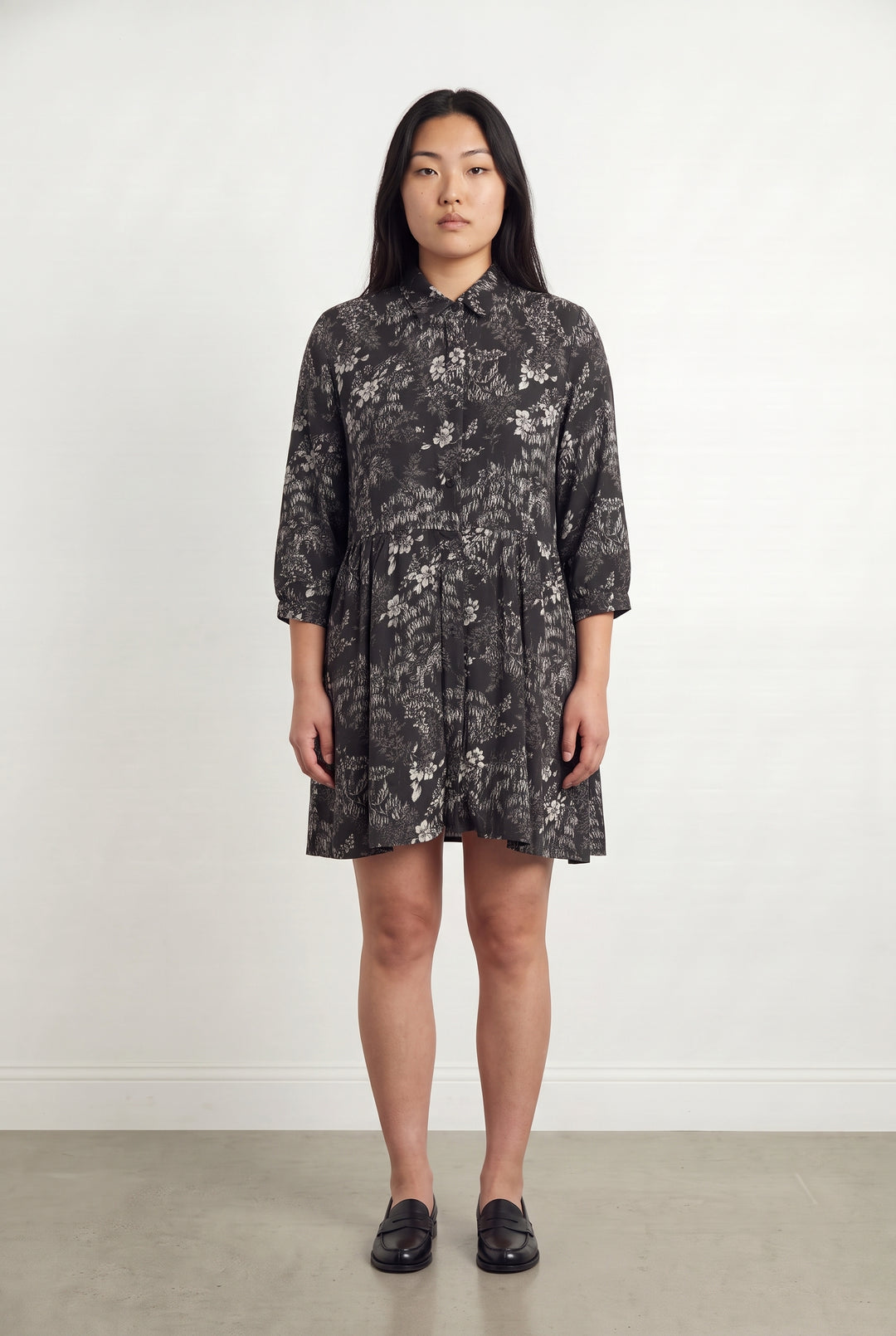 Robe Chemise Noire et Blanche - Taille L/40 de la marque Modetrotter | PARAD113811 - Vendu par Paradigme - Image 1