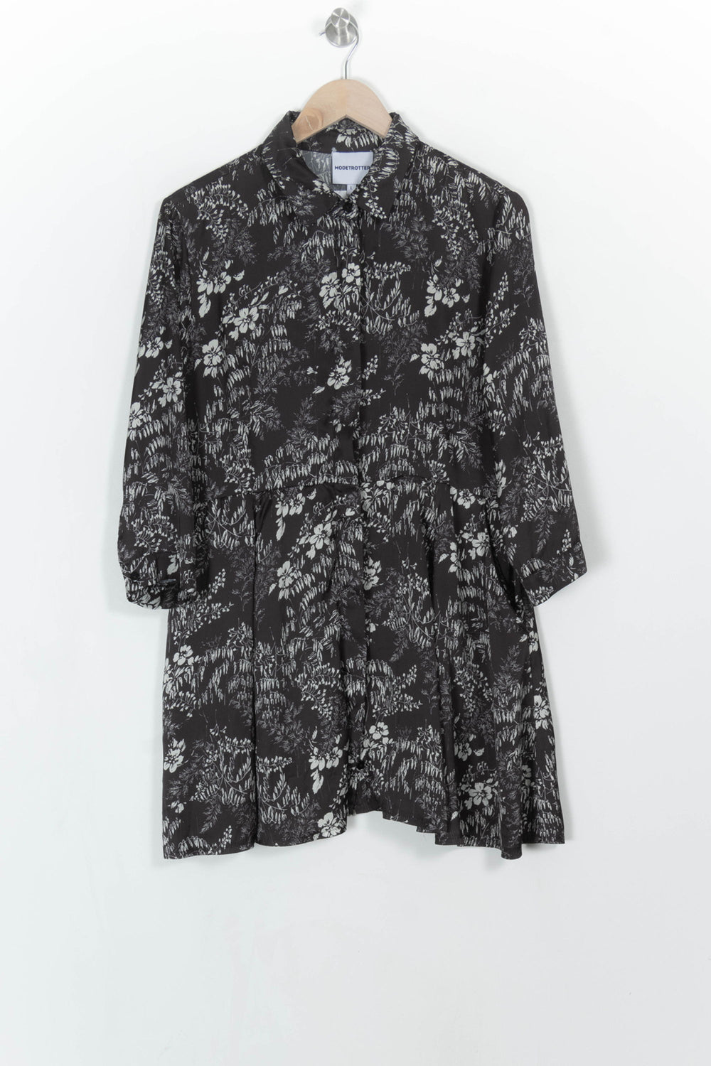 Robe Chemise Noire et Blanche - Taille L/40 de la marque Modetrotter | PARAD113811 - Vendu par Paradigme - Image 2