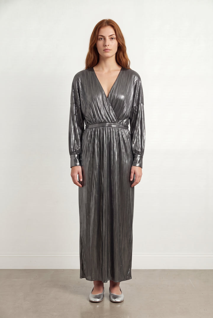 Robe Longue Argentée - Taille S/36 de la marque Modetrotter | PARAD113814 - Vendu par Paradigme - Image 1