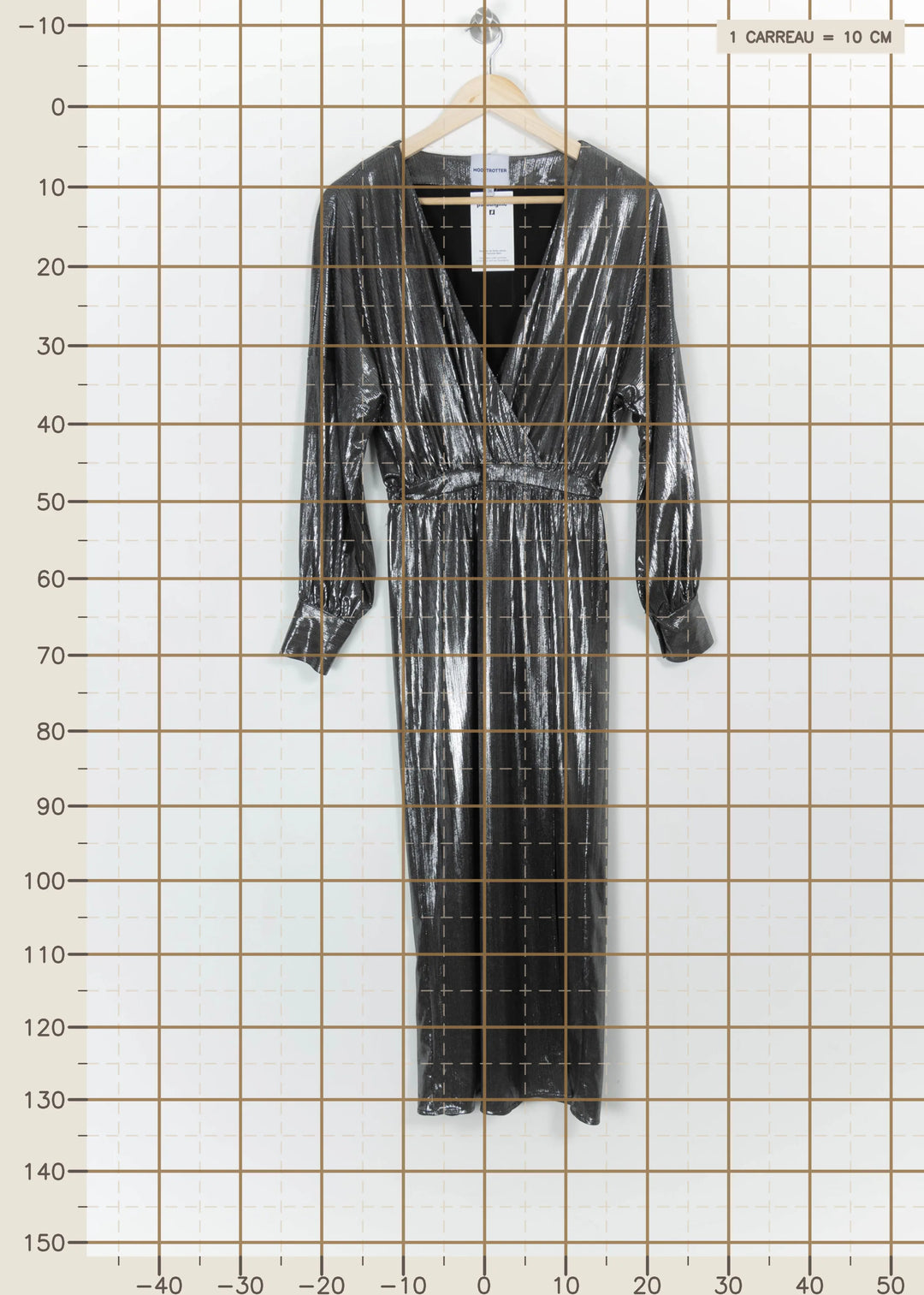Robe Longue Argentée - Taille S/36 de la marque Modetrotter | PARAD113814 - Vendu par Paradigme - Image 4