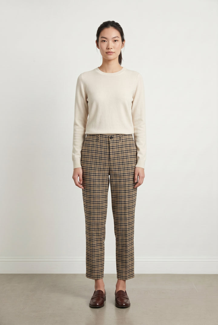 Pantalon À Carreaux Beige et Bleu - Taille S/36 de la marque Closed | PARAD113815 - Vendu par Paradigme - Image 1